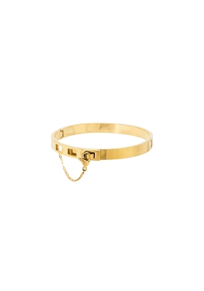 Mazin Jewels Lylah Bangle in Metallic Gold.