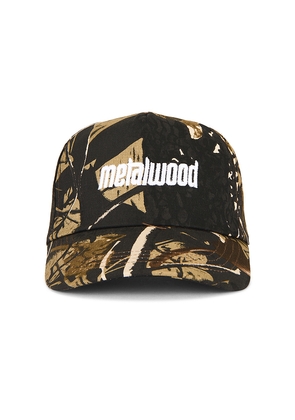 Metalwood Studio Metal Logo 5-Panel Hat in Green.