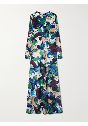 Mary Katrantzou - Carrington Printed Jersey Maxi Dress - Blue - UK 6,UK 8,UK 10,UK 12,UK 14,UK 16,UK 18,UK 20