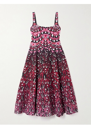 Mary Katrantzou - Beaux Printed Crepe Midi Dress - Pink - UK 6,UK 8,UK 10,UK 12,UK 14