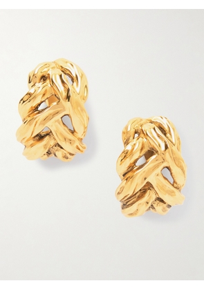 SAINT LAURENT - Gold-tone Clip Earrings - One size