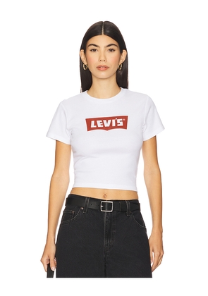 LEVI'S Essential Sporty Tee in White. Size L. Also in S, M, XL.