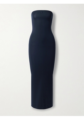 THE PARK - Kate Strapless Stretch-microtencel™ Jersey Midi Dress - Blue - xx small,x small,small,medium,large,x large