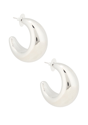Lovers and Friends Pruett Earrings in Metallic Silver.