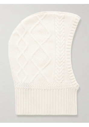 Arch4 - Cable-knit Cashmere Balaclava - Ivory - One size