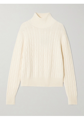 Arch4 - Patrizia Cable-knit Cashmere Turtleneck Sweater - Ivory - xx small,x small,small,medium,large,x large