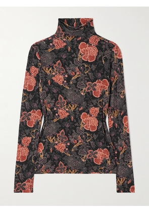 Ulla Johnson - Aurelia Printed Stretch-jersey Turtleneck Top - Multi - x small,small,medium,large,x large