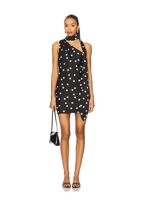 Line & Dot Gloss Scarf Mini Dress in Black. Size L. Also in S, XS, M.
