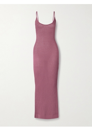SKIMS - Sheer Knit Long Cami Dress - Beet - Purple - XXS,XS,S,M,L,XL,2XL,3XL
