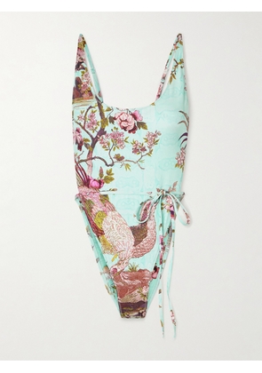 SKIMS - + Roberto Cavalli Signature Swim Tie Waist One Piece - Fagianella - Multi - XXS,XS,S,M,L,XL,2XL