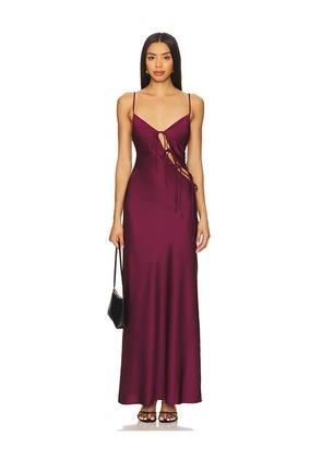 LIONESS x REVOLVE About A Girl Maxi Dress in Wine. Size L. Also in XXS, XS, S, M, XL, XXL.