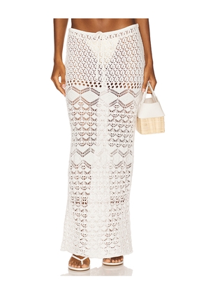 MORE TO COME Maria Maxi Skirt in White. Size L. Also in M.