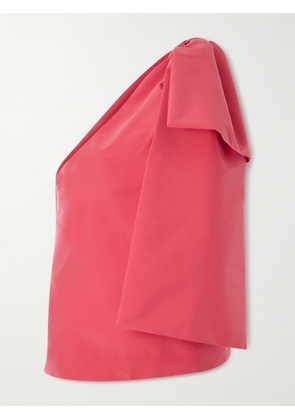 BERNADETTE - Winnie One-shoulder Bow-detailed Taffeta Top - Pink - FR 34,FR 36,FR 38,FR 40,FR 42,FR 44