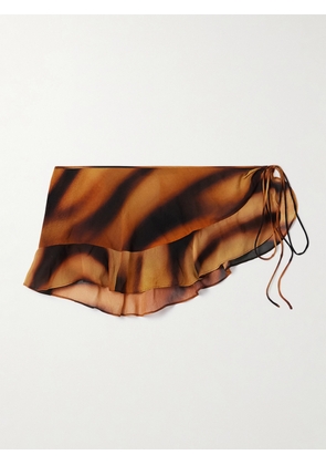 SKIMS - + Roberto Cavalli Low Rise Mini Skirt - Tiger Face - Multi - XS,S,M,L,XL
