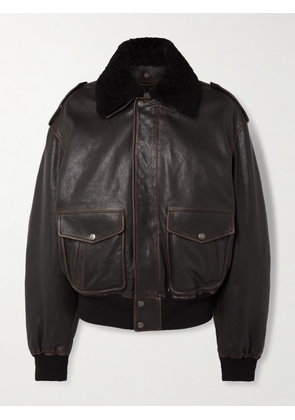 SAINT LAURENT - Oversized Shearling Jacket - Black - FR 34,FR 36,FR 38,FR 40