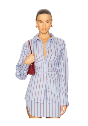 Line & Dot Getty Shirt in Baby Blue. Size M. Also in S, XS.