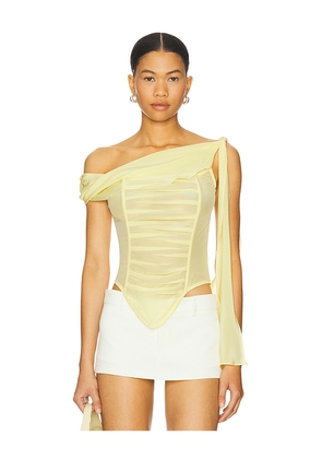 Kim Shui Chiffon Top in Yellow. Size L. Also in M, XS.