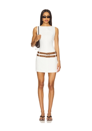 LIONESS x REVOLVE Ethereal Buckle Mini Dress in White. Size L. Also in S, M.