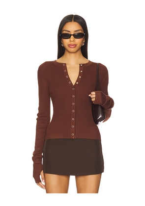LIONESS x REVOLVE Ivy League Top in Brown. Size L. Also in XXS, XS, S, M.