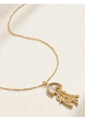 L’Atelier Nawbar - Jelly Fish 18-karat Gold, Mother-of-pearl And Diamond Necklace - One size