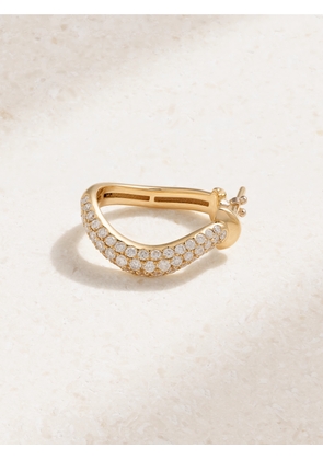 L’Atelier Nawbar - 18-karat Gold Diamond Single Hoop Earring - One size