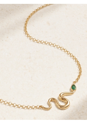L’Atelier Nawbar - Boa 18-karat Gold Emerald Necklace - One size