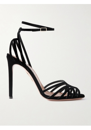 Aquazzura - Wild Dream 105 Velvet Sandals - Black - IT36,IT36.5,IT37,IT37.5,IT38,IT38.5,IT39,IT39.5,IT40,IT40.5,IT41,IT41.5,IT42