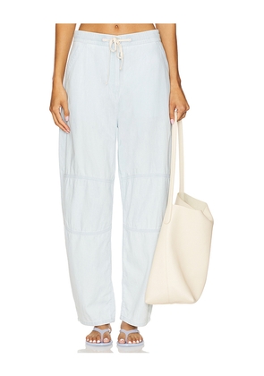 La Ligne Chambray Barrel Pant in Baby Blue. Size M. Also in XXS, XS, S.