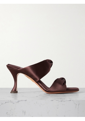 Aquazzura - Twist 75mm Satin Sandals - Brown - IT36,IT36.5,IT37,IT37.5,IT38,IT38.5,IT39,IT39.5,IT40,IT40.5,IT41,IT41.5,IT42