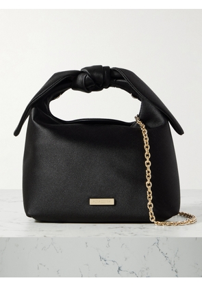 Aquazzura - Bow Tie Mini Satin Tote - Black - One size