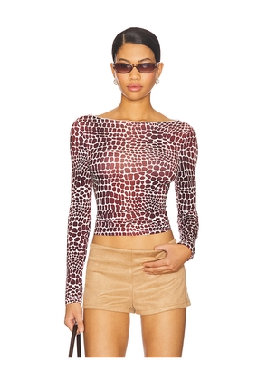 Miaou Amelia Top in Chocolate. Size L. Also in XS, S, M, XL, XXS.