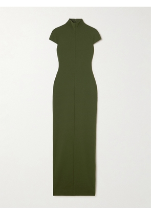 Solace London - Lang Stretch-crepe Gown - Green - UK 4,UK 6,UK 8,UK 10,UK 12,UK 14,UK 16