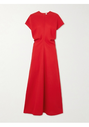 TOTEME - Slouch Waist Gathered Wool-crepe Maxi Dress - DK32,DK34,DK36,DK38,DK40