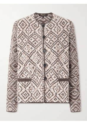 Loro Piana - Jacquard-knit Cashmere Cardigan - Neutrals - x small,small,medium,large,x large