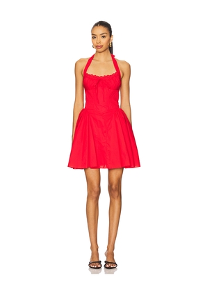 Line & Dot Anessa Mini Dress in Red. Size L. Also in S, XS, M.