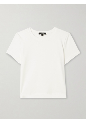 THE PARK - Lia Cropped Stretch-tencel™ Lyocell T-shirt - Ivory - xx small,x small,small,medium,large,x large,xx large