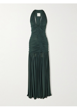 Christopher Esber - Orion Open-back Ruched Jersey Gown - Black - UK 6,UK 8,UK 10,UK 12,UK 14