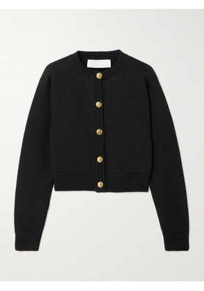 DESTREE - Deborah Cropped Wool Cardigan - Black - small,medium,large