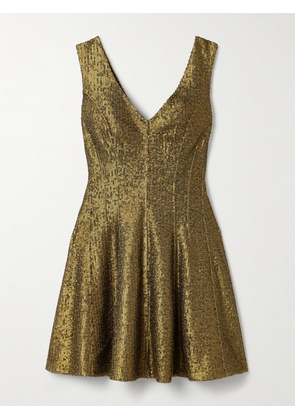 Norma Kamali - Grace Sequined Stretch-jersey Mini Dress - Gold - xx small,x small,small,medium,large,x large