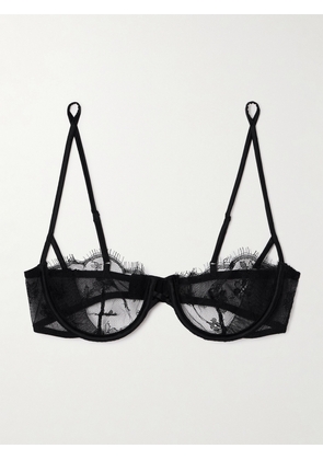 Kiki de Montparnasse - Lace Underwired Soft-cup Balconette Bra - Black - 32A,34A,32B,34B,36B,32C,34C,36C,32D,34D,36D,34DD,36DD