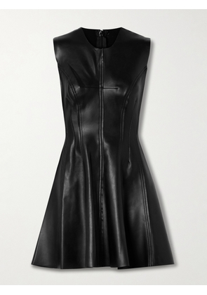 Norma Kamali - Grace Paneled Vegan Mini Dress - Black - xx small,x small,small,medium,large,x large