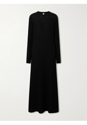 TOTEME - Cable-knit Wool Maxi Dress - Black - x small,small,medium,large,x large
