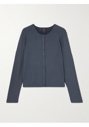 LESET - Lauren Jersey Cardigan - Blue - x small,small,medium,large