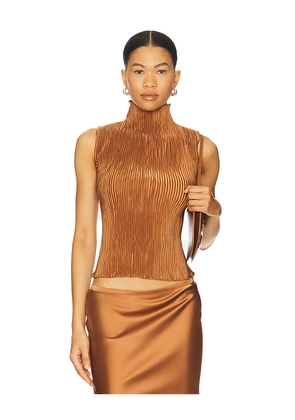 LIONESS Ford Top in Rust. Size L. Also in XXS, XS, S, M, XL.