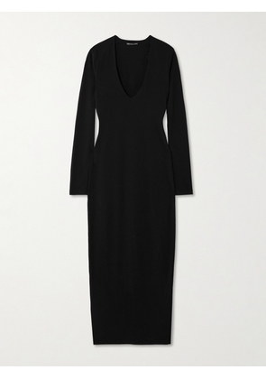 James Perse - Cotton-blend Jersey Midi Dress - Black - 01,2,3,4