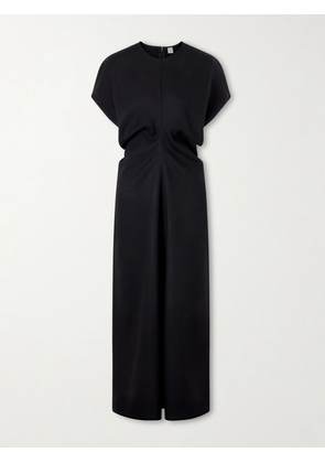 TOTEME - Gathered Wool Maxi Dress - Black - DK32,DK34,DK36,DK38,DK40