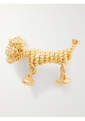 LOEWE - Sausage Dog Gold-tone Brooch - One size
