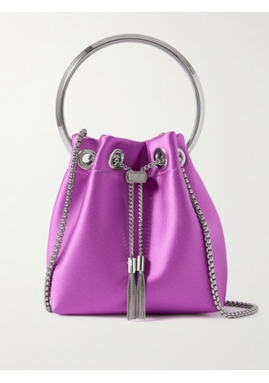 Jimmy Choo - Bon Bon Satin Bucket Bag - Purple - One size