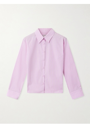 Calvin Klein Collection - Daisy Striped Cotton-poplin Shirt - Pink - IT36,IT38,IT40,IT42,IT44,IT46