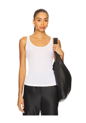 LESET Rozzi Scoop Neck Tank Top in White. Size L. Also in M.